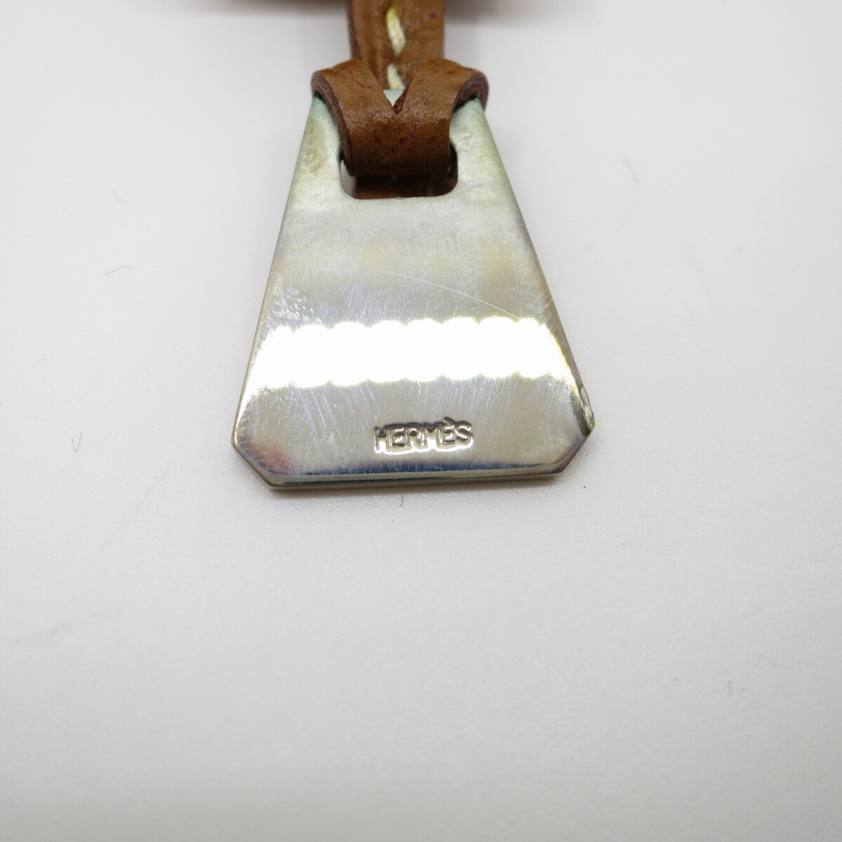 Authentic HERMES Crochet Mini Dog Tags Other Light Brown Authentic HERMES Crochet Mini Dog Tags Other Light Brown