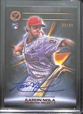 2016 Topps Luminaries Rookie Autograph IA-AN Aaron Nola No 99 of 99