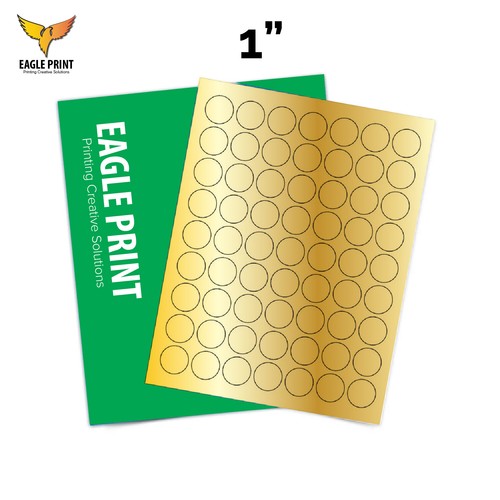 100 piezas de etiquetas circulares LÁMINA DORADA logotipo personalizado pegatinas HECHO EN EE. UU. 0,5" a 7" - Imagen 7 de 12