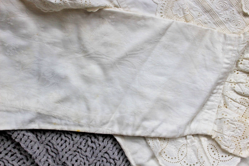 Camicetta donna vittoriana colore avorio antica busto molto pizzo 36 - Foto 6 di 14