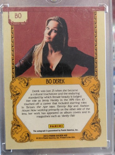 2013 Panini Golden Age Historic Signatures Bo Derek #BO Auto - Picture 2 of 2