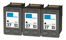3pk compatible for C8727AN BLK Ink Print Cartridge for HP 27 HP27 Inkjet