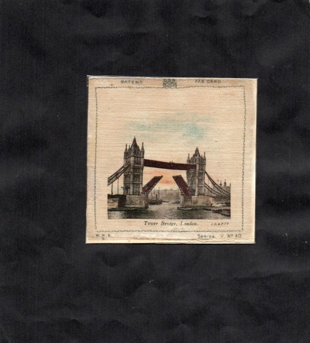 *TOWER BRIDGE*1 odd Large-SILK-Sharpe Fab Patchwork-V/G