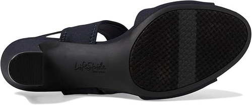 LifeStride Size 8.5 Women's Fiona Slingbacks Heeled Sandal LuxNavy Texture NEW - 第 4/12 張圖片