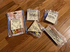 * Wooden Peg Pocket Games Lot of 5 Tic Tac Toe Baseball Starburst Puzzle