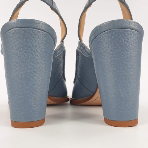 Clarks Sandals Heels Blue Leather Slingback Size 4.5 - Picture 8 of 12