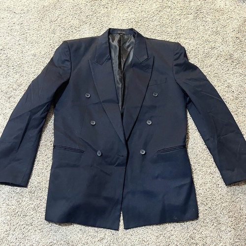 Giorgio Ferraro Zweireiher Jacke Business Freizeit Sport Mantel Navy Blau R 40 - Bild 14 von 14