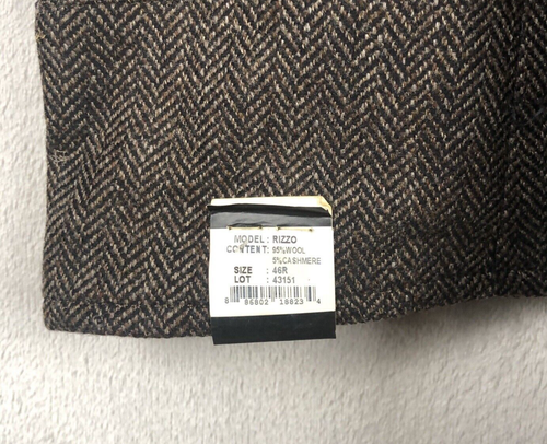NWT FLYNT Rizzo Wool Cashmere Herringbone Sports Coat Jacket 46R Brown NEW - Picture 6 of 22