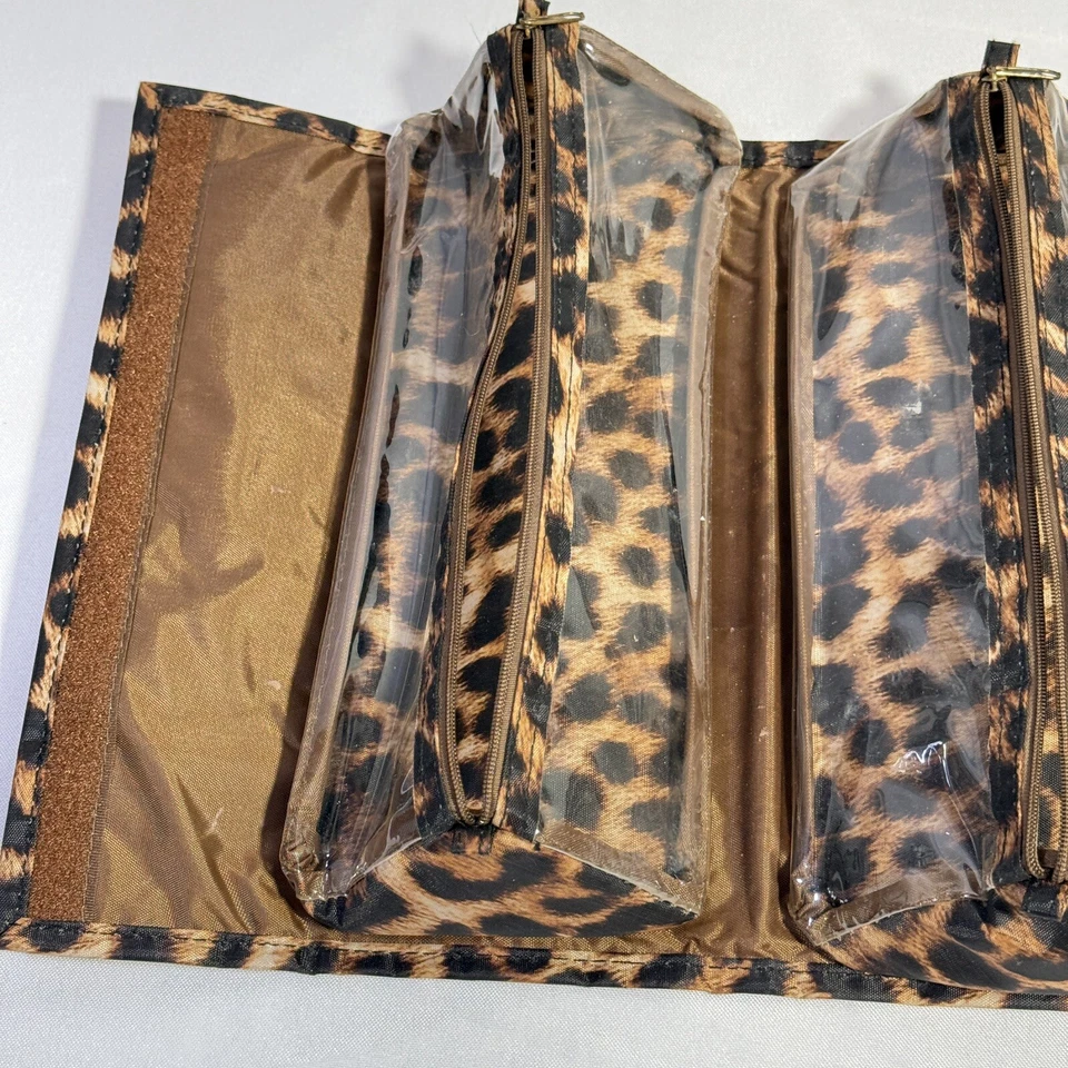 Joy Mangano Large Better Beauty Maleup Case Leopard Travel - Image 4 of 4