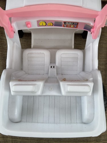 Vintage Barbie 1994 White & Pink Jeep Beach Cruiser Car Auto Toy by Mattel OOAK - Picture 8 of 14
