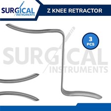 3 Pcs Z Knee Retractor Surgical Orthopedic Instruments Stainless German Grade