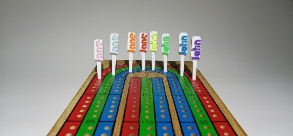 Custom Cribbage Pegs Your Name and 8 Color Choices. Set of 3. Personalized. - Image 4 of 4