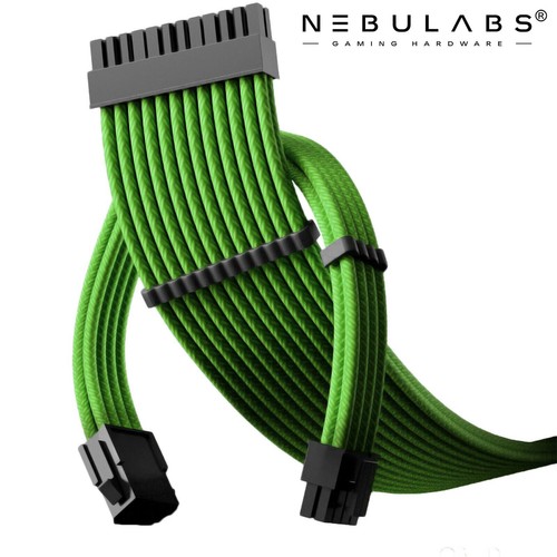 Gaming PC PSU GPU Cable Extensions Power Supply Extension Kit PSU PC - GREEN - Picture 2 of 4