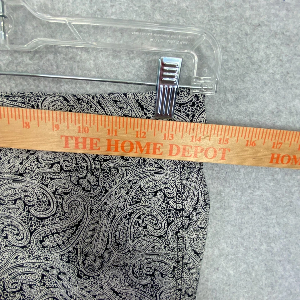 New York & Co Pants Womens S Gray Black Paisley Pull On Ankle Mid Rise Stretch - Image 4 of 4