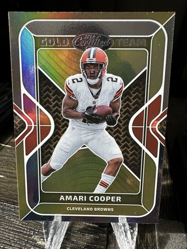 Fútbol Certificado 2024 Amari Cooper Equipo Oro Inserto Marrones - Imagen 1 de 2