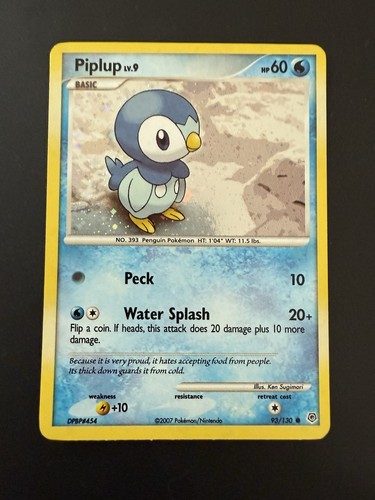Pokemon TCG Diamond & Pearl Piplup 093/130 Cosmos Holo NM/ LP