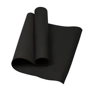 Black EVA Yoga Mat 4MM Thick Non-Slip Fitness Pilates Exercise