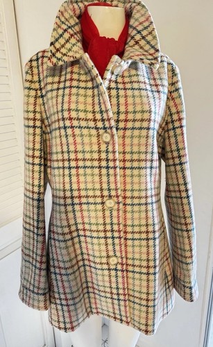Coach mehrfarbig karierter Woll Tattersall Mantel/Jacke Größe L/ Neu ohne Etikett - Bild 1 von 9