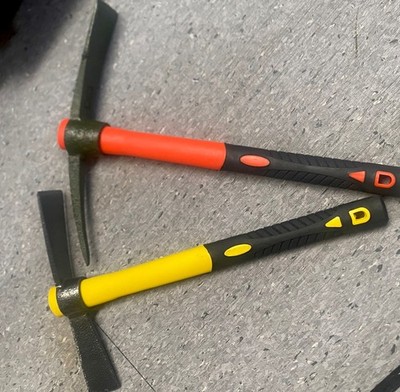 two Miners Mattock Pick Lightweight Bright Colour Gold Mining Prospecting Pick
