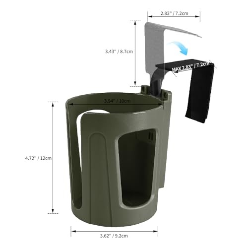 Großer Autotür Getränkehalter, Fahrzeug Armlehne Getränkehalter für fast jede Größe grün - Bild 8 von 8
