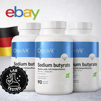 3x OstroVit Sodium Butyrate 90 Kapseln Natriumbutyrat 600mg vegan EU Vorteil Set