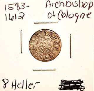 (ND)1583 Archbishopric Of Cologne 8 Hellers Silver Coin