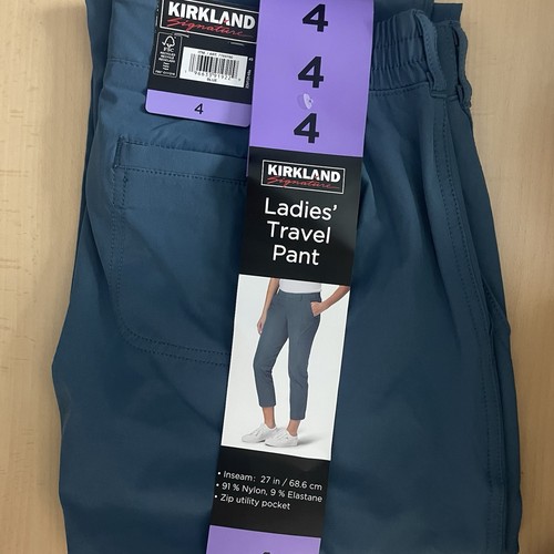 Kirkland Signature Ladies Travel Pant (Hose) türkis Damengröße UK 4