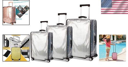 Heavy-Duty 3-Piece Luggage Cover Set - Scratch & Waterproof Solutions for Travel - Picture 2 of 10