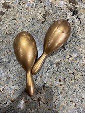 Set of 2 Party Maracas Golden Color