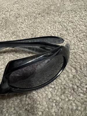 Vintage Y2K Oakley Monster Dog Sunglasses Crystal Clear Blue