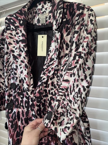 NWT VERTIGO PARIS Womens Dripping Cheetah Double Breasted Jacket Size Medium M - Picture 7 of 10