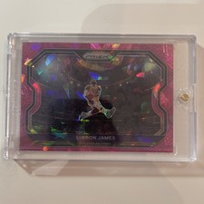 2020-2021 Panini Prizm LeBron James Pink Cracked Ice #1 Kobe Tribute Dunk SSP