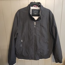 Tommy Hilfiger Men's Windbreaker Black Size XL Water Resistant Pre-owned
