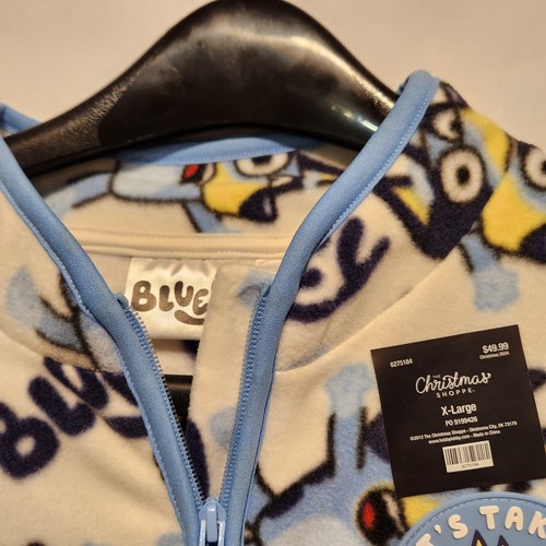Bluey Warm Fleece Pullover Graphic Patterned 1/4 Zip Youth Size XL *NEW* - Picture 4 of 15