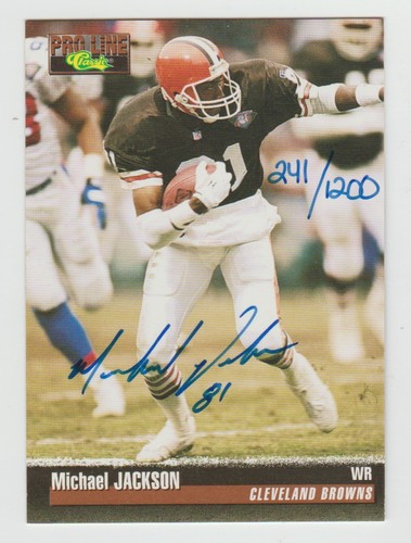 MICHAEL JACKSON Browns 1995 Pro Line autógrafo SP EN TARJETA AUTOMÁTICA/1200 SSP - Imagen 1 de 2