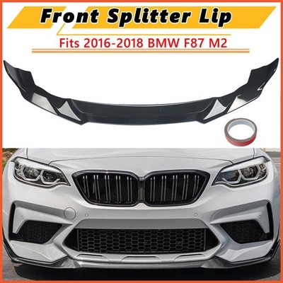CARBON FIBER COLOR CS STYLE FRONT SPOILER LIP SPLITTER FOR BMW F87 M2 2016-2021