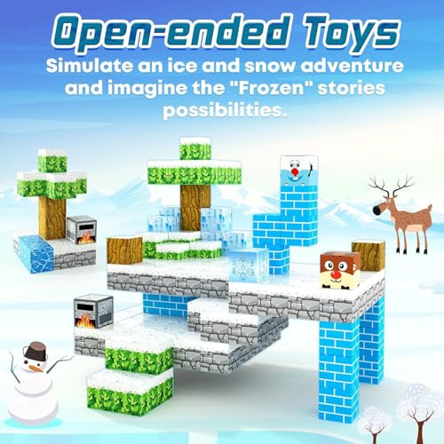 Magnetic Blocks-Build Mine Magnet World Frozen Edtion,Toys for Girls Age 3 4 5 - Picture 3 of 7