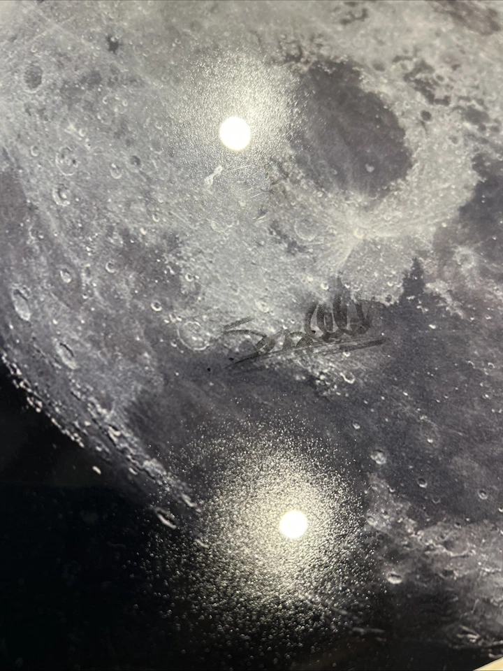Foto de Luna enmarcada con firmas de astronauta certificado de autenticidad Aldrin Glenn Lovell Collins Bean Foto 3 de 4