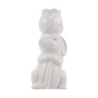  Ceramic Bud Vase: Easter Rabbit Figure Flower Vase - Rose Head Bunny Figurine