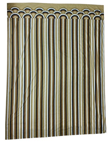 VINTAGE VERA NEUMANN FABRIC FLAT SHEET SPACE AGE MOD OP ART TAPESTRY 72 X 104 - Picture 2 of 16