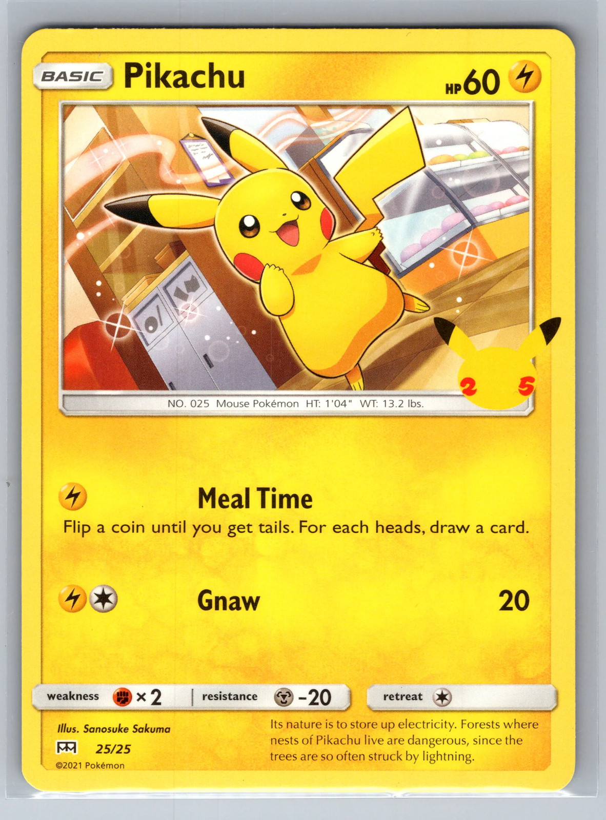 Pikachu #25/25 2021 Celebrations Pokemon TCG
