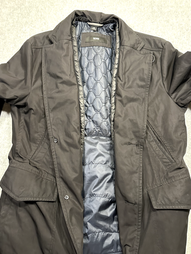 Hugo Boss Mens Sz 40R Casual Jacket Removable Gilet Quilted Lining Black - Picture 21 of 22