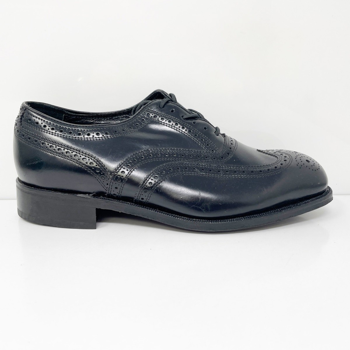 Vintage Florsheim Black Leather Lexington Wingtip Oxford Lace Up Dress Shoes 8.5 Florsheim Men main image 3