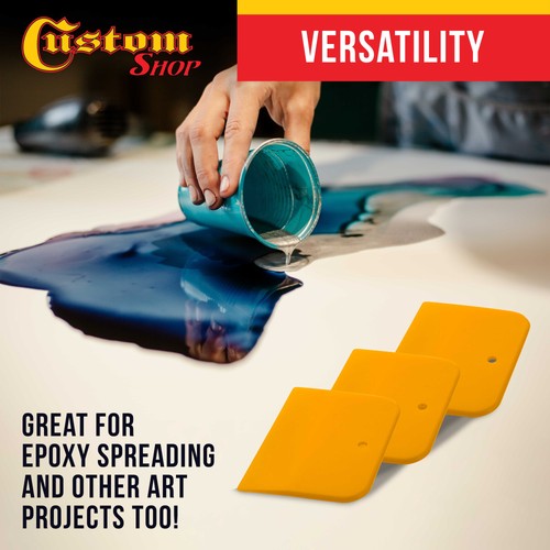 Custom Shop 4 Inch Spreaders for Auto Body Fillers, Putties and Glazes - 50 Pack - Picture 5 of 5