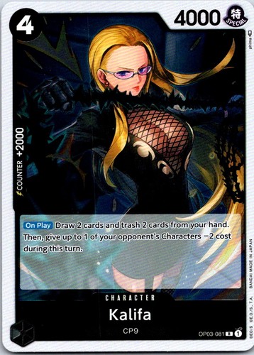 Kalifa OP03-081 Rare Foil Pillars of Strength One Piece TCG
