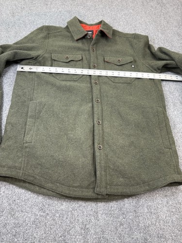 Marmot Flannel Shacket Men L Green Lined Insulated Quilted Button Wool Outdoors - Picture 7 of 11