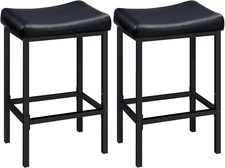 24.8 In Bar Stools,Set of 2 Bar Chairs, Counter Height Stools, Saddle Barstools