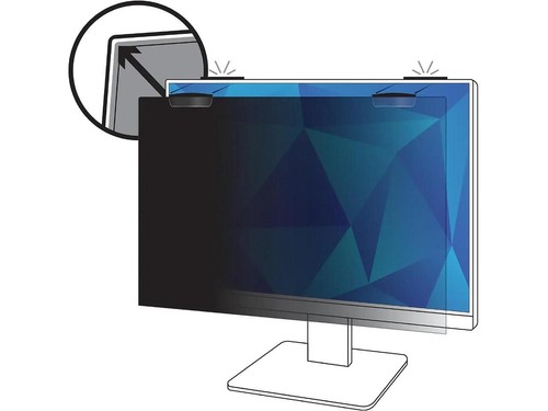 3M Privacy Screen Filter Black - For 27" Widescreen LCD Monitor - 16:9 - Scratch - 第 5/5 張圖片