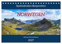 SpektakuläRe Bergwelten Norwegen (Tischkalender 2027 DIN A5 Quer), Calvendo Mona