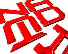 3D RED RAISED DOMED FRONT GRILLE LETTERS FOR TOYOTA TUNDRA 2022 - 2026 US MADE